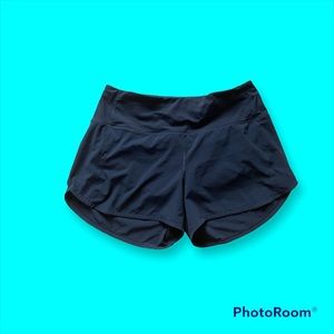 Lululemon Speed Up Mid-Rise Lined Short 4" | True Navy | Size 10